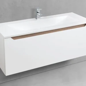 Direktkauf Badmöbel Set 120 cm Waschtisch mit Unterschrank grifflos