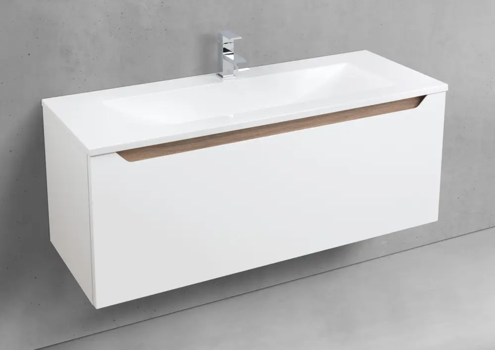 Direktkauf Badmöbel Set 120 cm Waschtisch mit Unterschrank grifflos