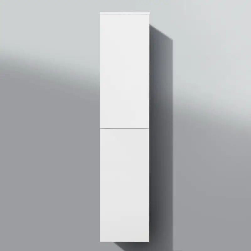 Bad Hochschrank, Seitenschrank Grifflos H/B/T: 161,6/35/32,5cm, weiß hochglanz, vormontiert Angebot