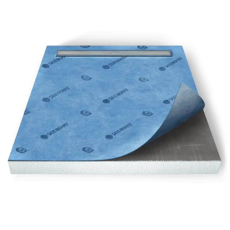 Echt SAXOBOARD® Duschelement mit Rinne 80x80 cm