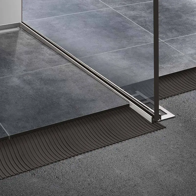 SAXOBOARD®Glaskeil-Gefälleprofil aus Edelstahl Boden Preisknaller