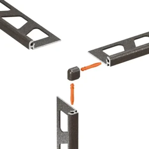 Schlüter-JOLLY-TS Aussenecke 90° Alu strukturbeschichtet in bronze Nur Heute