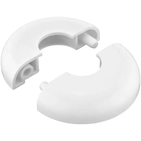 Designrosette MAILAND 2-teilig - für Rohre 19 mm - Farbe weiß Direkt Vom Hersteller