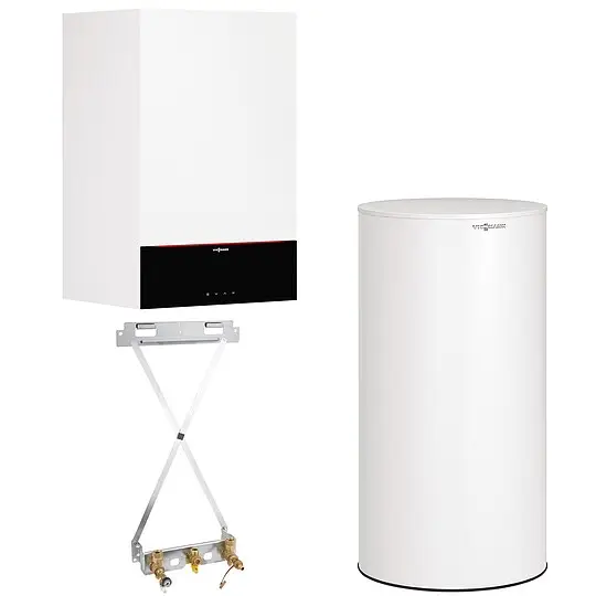 Neu Im Sortiment Viessmann Gas-Brennwert-Paket Vitodens 200-W 25 kW mit Warmwasserspeicher Vitocell 100-W CVAA 200 L