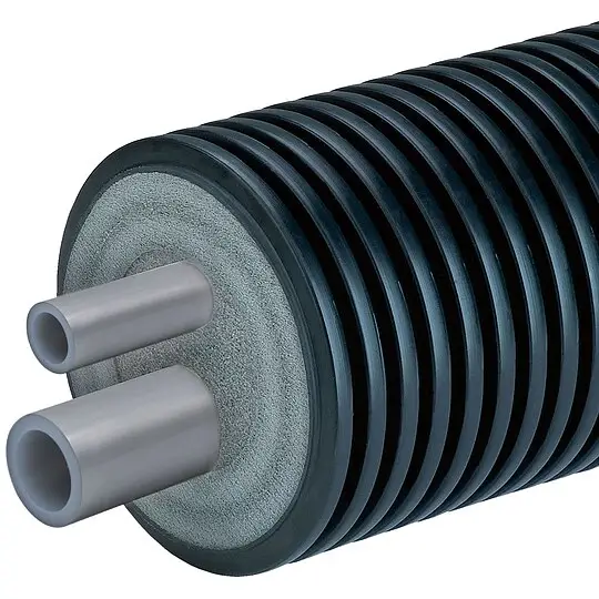 AustroPEX WW Doppelrohr-Fernwärmeleitung für Warmwasser - Meterware - 40 x 5,5 mm (DN 29) und 25 x 3,5 mm (DN 18) - Außenmantel 160 mm Wochenendangebot