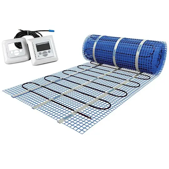 Sonderaktion Elektro-Fußbodenheizung - Heizmatte 7 m² - 230 V - Länge 14 m - Breite 0,5 m - mit Digital-Raumthermostat