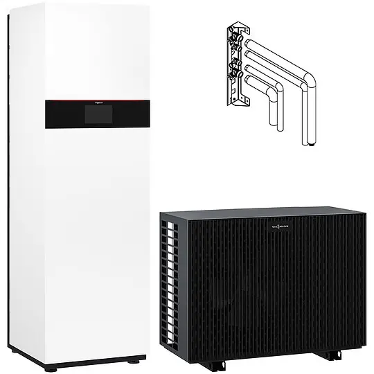 Viessmann Split Luft/Wasser-Wärmepumpe Vitocal 222-S AWBT-M-E-AC 221.E08 230V mit Montagehilfe, Anschluss links - Z025132 Meistverkauft