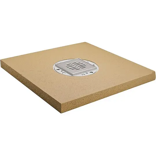 Evenes Bodenebenes Duschelement Standard Ablauf waagrecht, Einbauhöhe 120 mm, zentriert, 1200 x 900 x 50 mm Preisknaller