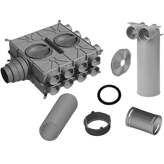 Schnäppchen WOLF Zubehörpaket CWL Rohbau Schlauch DN 75/63 antistatisch/-bakteriell - 200 Meter