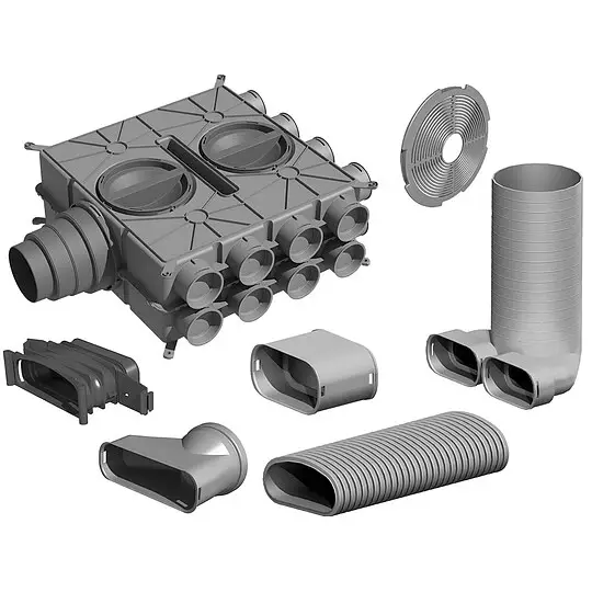 Beliebt WOLF Zubehörpaket CWL Rohbau Flachkanal DN 50/140 antistatisch/-bakteriell - 160 Meter