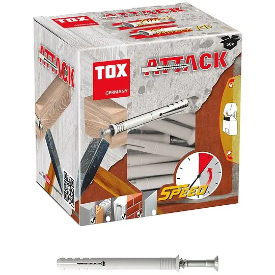 TOX Nageldübel Attack 6 x 80 mm - 50 Stück - 017102171 Zertifiziert