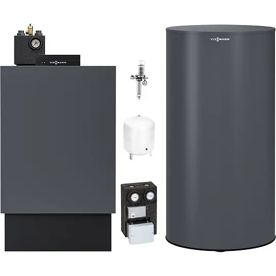Preisreduziert Viessmann Öl-Brennwert-Paket Vitoladens 300-C 23,6 kW 2-stufig mit Regelung Vitotronic 200, Mischermodul und 200l Speicher nebengestellt - Z022565