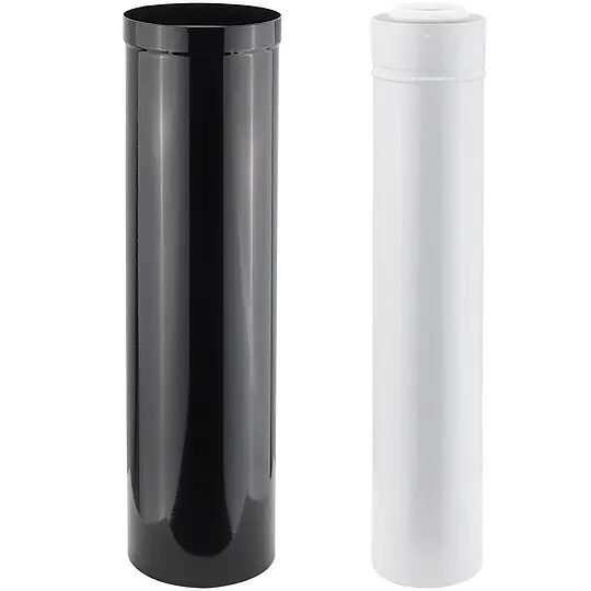 Viessmann Überdachverlängerung, Ø 80/125 mm mit Schelle, Länge 1,0 m, schwarz, Kunststoff (PPs) / Aluminiumblech - 7311373 Neuheit