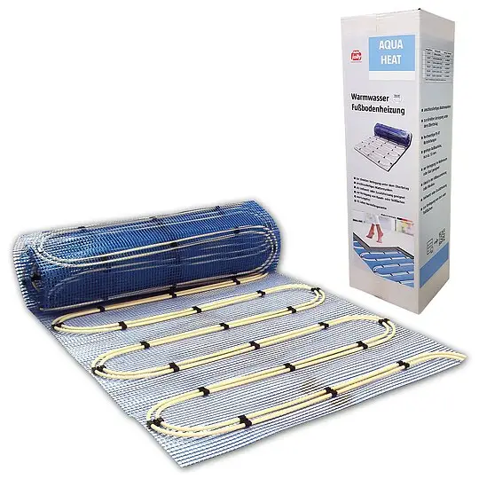 Versand Am Gleichen Tag jollytherm Warmwasser Fußbodenheizung Aquaheat 10 m² - 4 Heizmatten 3,1 x 0,8 m inkl. Anschlussleitungen - 10045