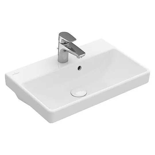 Expressversand Handwaschbecken Villeroy & Boch Avento 550 x 370 x 155 mm, mit Überlauf, weiß - 4A005501