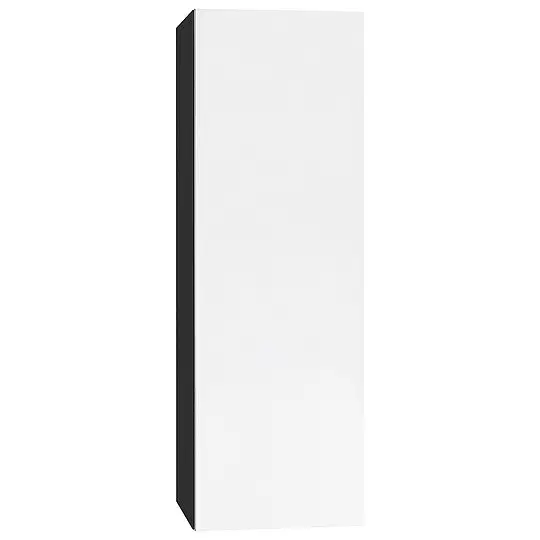 Bestpreis Hochschrank ELA mit Softclose, Korpus schwarz seidenmatt, Front weiß seidenmatt, 400 x 1200 x 350 mm
