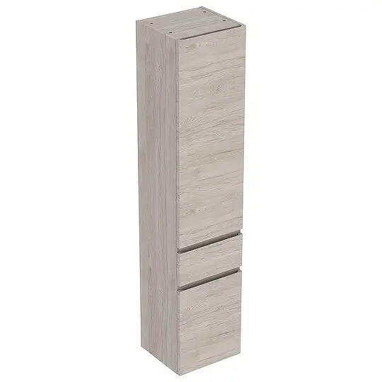 Jetzt Bestellen Hochschrank Geberit Renova Plan, 2 Türen, 1 Schublade, 390 x 1800 x 360 mm, Nussbaum hickory hell - 501923001