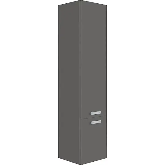 Gratis Versand Evenes Hochschrank Serie ENNA, EDIA, EBLI, 2 Türen, graphi matt, Anschlag rechts, 350 x 1585 x 370 mm - 93 256 91