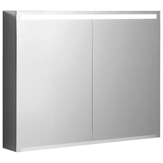 Sonderaktion Spiegelschrank Geberit Option mit LED-Beleuchtung, 2 Türen, 900 x 700 x 150 mm - 500583001