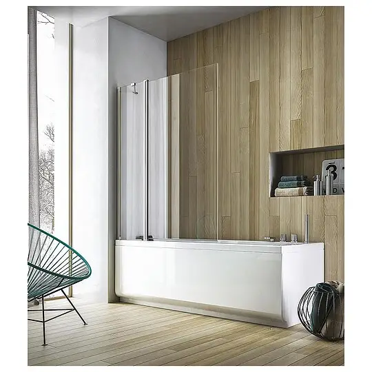 Badewannenaufsatz Eloa 2.0 1190-1205 x 1400 mm, 6 mm Glas ETC 1 Drehteil + Fixteil - 93 177 66 Geprüft