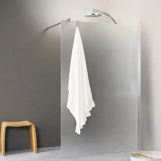 Aktuell Evenes Walk-In Glasduschwand Ebia 2.0 mit Profil + Stabilisierungsstange rund, Siebdruck vollfl. ESG mit ETC - 880 x 2000 x 8 mm