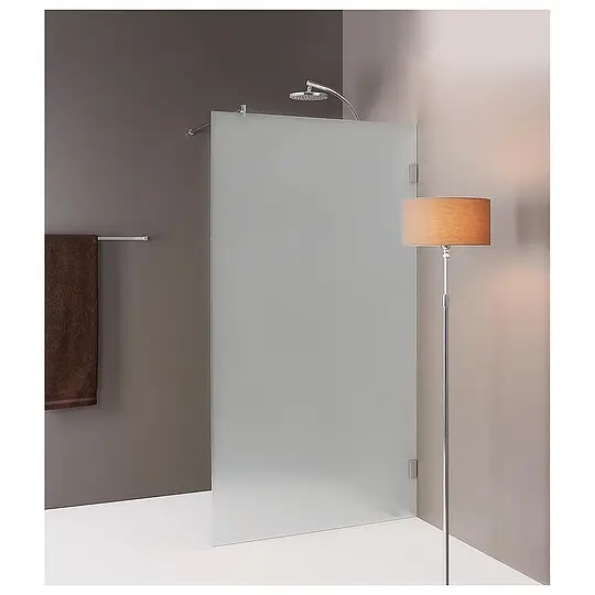 Walk-In Glasduschwand Ebia mit Wandbeschlägen + Stabilisierungsstange rund 1180 x 2000 x 8 mm ESG mit ETC - 93 967 47 Saisonangebot