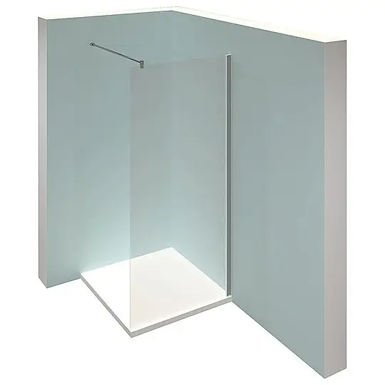 Walk-In Glasduschwand Hüppe Design Pure mit Wandprofil, 1290-1310 x 2000 x 8 mm - 8P1110087322 Preis Gesenkt