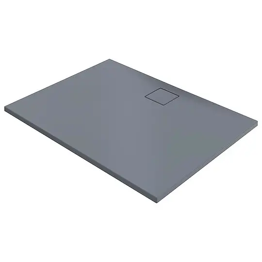 Duschwanne Hüppe EasyFlat 1000 x 52 x 900 mm, Mineralguss, Ablauf lange Seite, grau matt - EF0107026 Garantierte Lieferung