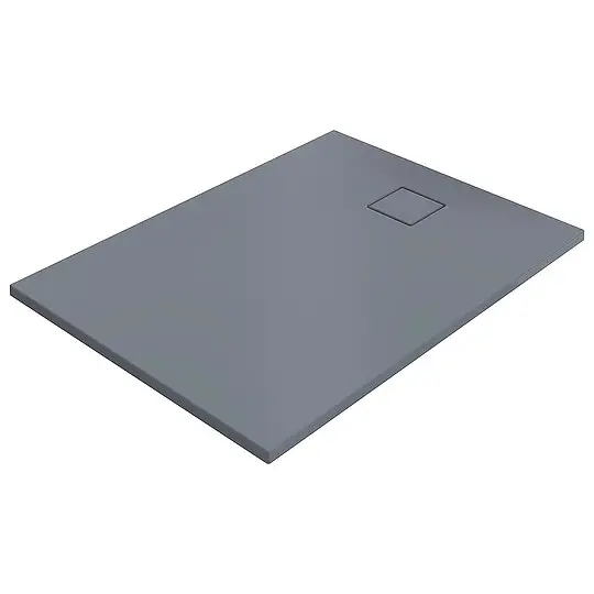 Duschwanne Hüppe EasyFlat 1400 x 52 x 1000 mm, Mineralguss, Ablauf kurze Seite, grau matt - EF0217026 Letzte Chance