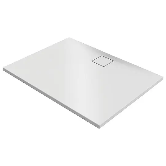 Kostenloser Rückversand Duschwanne Hüppe EasyFlat 1400 x 52 x 1000 mm, Mineralguss, Ablauf lange Seite, weiß matt - EF0117083