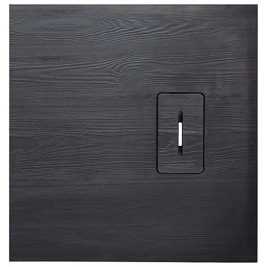 Duschwanne Lendou 900 x 35 x 900 mm, Mineralguss, mit Holzstruktur, schwarz matt, Ablauf 90 mm - 93 210 60 Echt