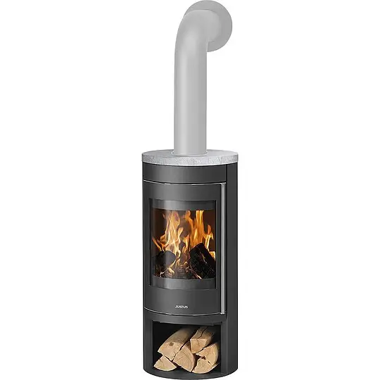 Highlight Kaminofen Justus Mino 2.0, Speckstein / Stahl schwarz, 5,5 kW - 4815 22
