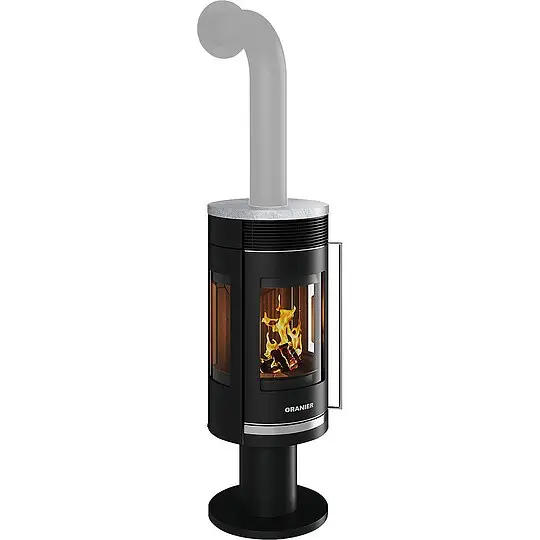 Kaminofen Oranier Rota Twist, Speckstein / Stahl schwarz, 5,5 kW - 5797 22 Gratis Versand