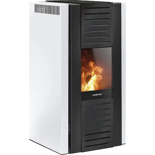 Meistverkauft Pelletofen Justus Sirkos 2.0, Seidenweiß / Stahl schwarz, 6 kW - 7913 87