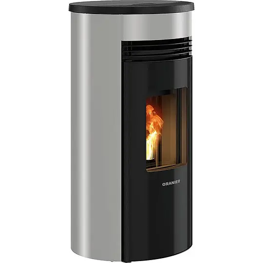 Sichere Zahlung Pelletofen Oranier Sando 50, Taupe / Stahl schwarz, 8 kW - 7968 45