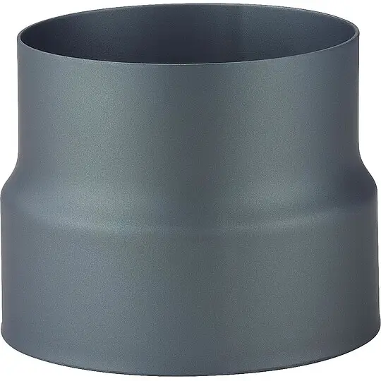 Reduzierung Ø 180 mm Muffe auf Ø 150 mm Sicke, lackiert, schwarz Highlight