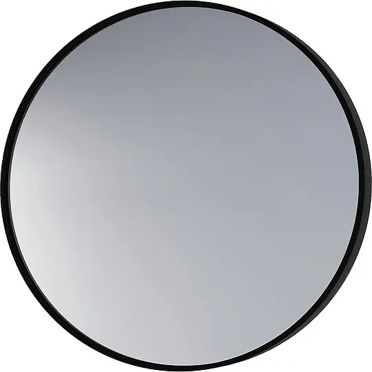 LED-Spiegel Aelva mit Touch-Schalter, mit schwarzem Rahmen, Ø 700 mm Neuheit