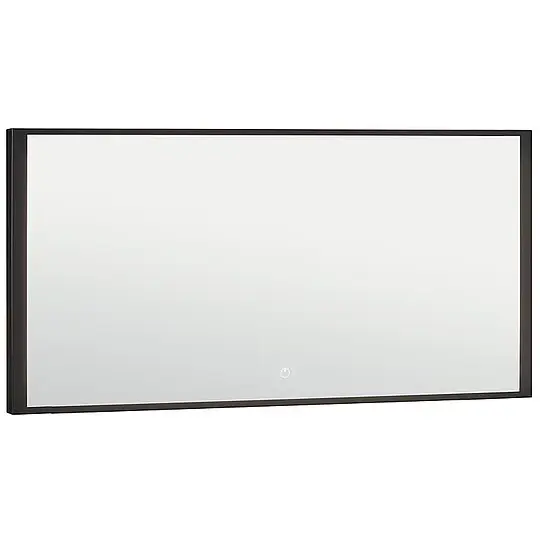 LED-Spiegel Oselva mit Touch-Schalter, mit schwarzem Rahmen, 1200 x 800 mm Neue Ware