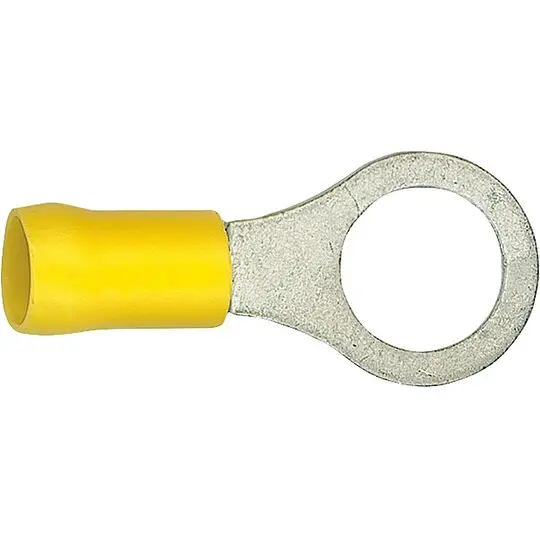 Kabelschuh in Ringform isoliert, 100 Stück, gelb - 4,0 mm²-6,0 mm², 8,4 mm Schneller Versand