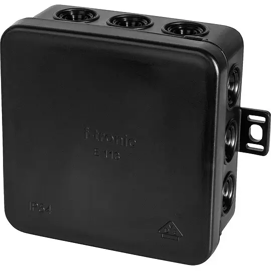 Garantierte Lieferung Aufputz-Abzweigkasten, IP54, schwarz - Maße 85 x 85 x 40 mm