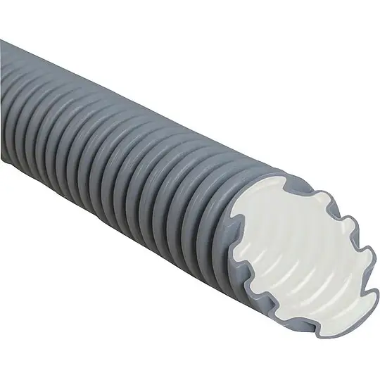 Mega-Angebot Kunststoffwellrohr MEP-FR, 750 N flammwidrig, NW 32 easy, grau - Rolle 50 m