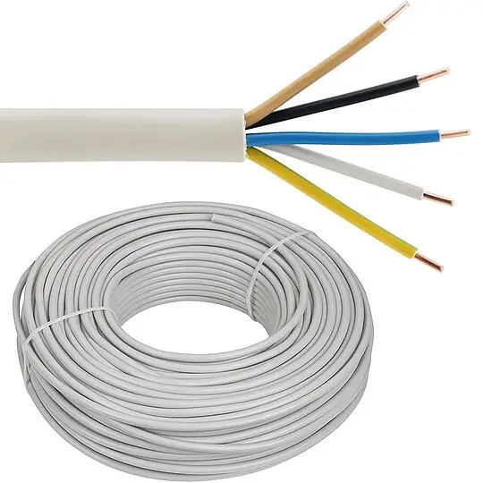 Installationsleitung NYM-J 5 x 4,0 mm² - Farbe grau - Rolle je 50 m Sofort Bestellen