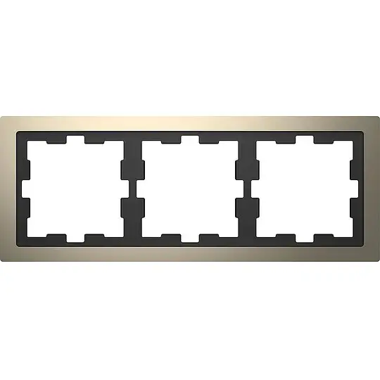 D-Life Metallrahmen, 3-fach, Nickelmetallic Super-Preis