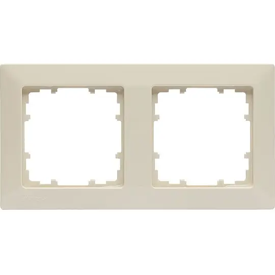 Bestseller Rahmen 80-mm-Maß 2-fach, 151 mm x 80 mm elektroweiß