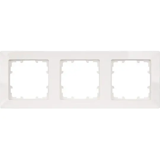 Rahmen 80-mm-Maß 3-fach, 222 mm x 80 mm titanweiß Mega-Angebot