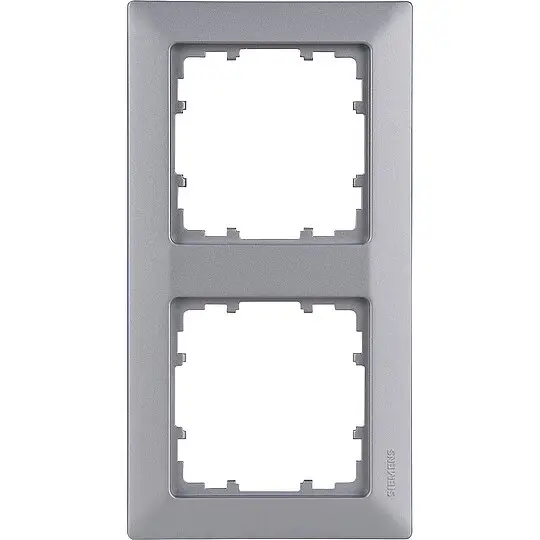 Rahmen 80-mm-Maß 2-fach, 151 mm x 80 mm aluminiummetallic Rabatt