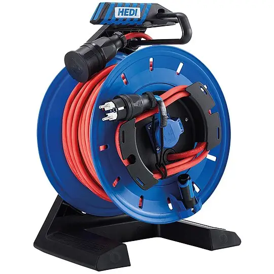 Neue Ware Vollkunststoff-Kabeltrommel Generation 7 Champion H07RN-F 3G1,5 - Schuko-Steckdose - 40 m Kabel 2