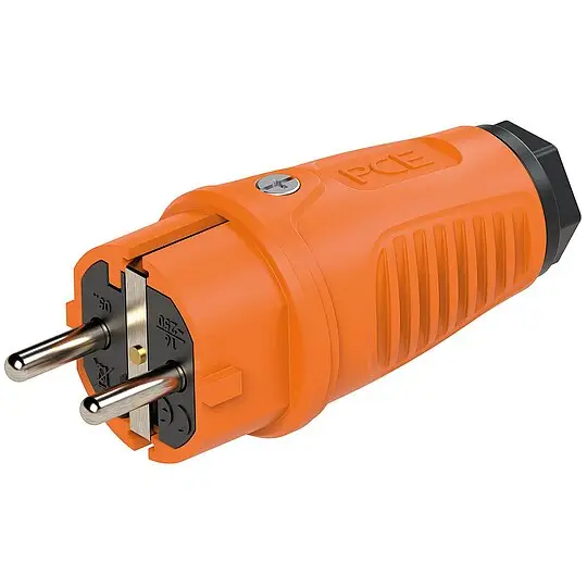 Sofort Bestellen Schutzkontaktstecker Vollgummi (orange/schwarz)
