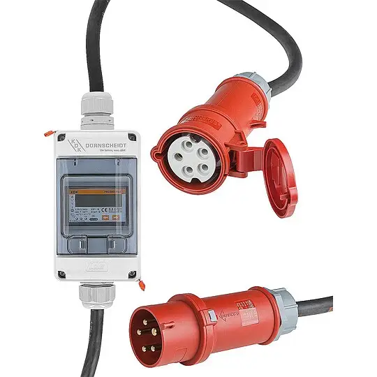 Echt Mobiler Zwischensteckerzähler Drehstrom CEE 32A mit MID