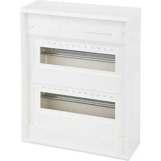 Aufputzverteiler Hager, Volta IP30, 2x12PLE, ohne Tür VA24CN Zertifiziert